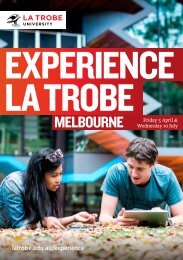 Melbourne Experience program - La Trobe University