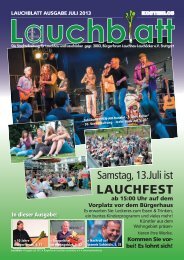 Lauchblatt • Ausgabe Juli 2013 - Home @ BÜRGERFORUM ...