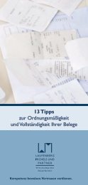 13 Tipps zur Ordnungsmäßigkeit und Vollständigkeit Ihrer Belege