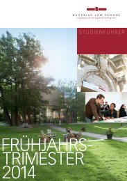 HERBST- TRIMESTER 2013 - Bucerius Law School