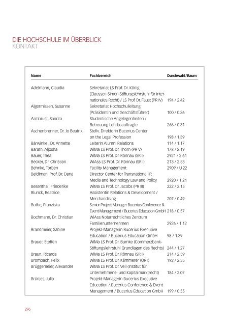 HERBST- TRIMESTER 2013 - Bucerius Law School