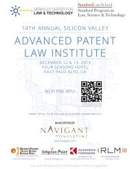 AdVAnced PAtent lAw inStitute - Berkeley Law