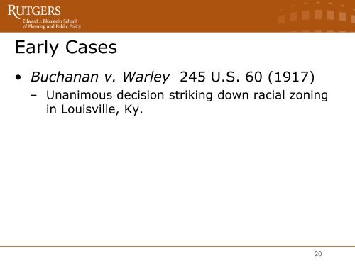 Meck, Stuart – Early Planning and Zoning Law in the U.S.