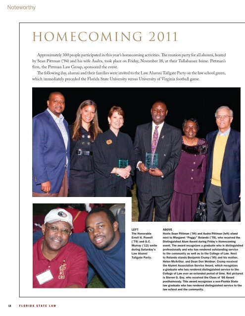 Spring 2012 Florida State Law magazine - Florida State University ...