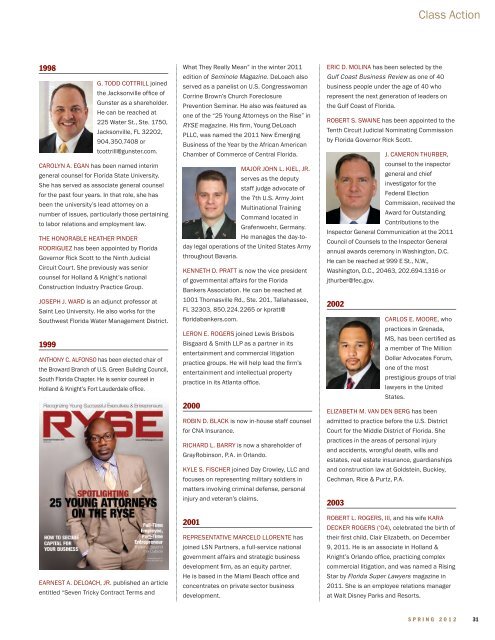 Spring 2012 Florida State Law magazine - Florida State University ...