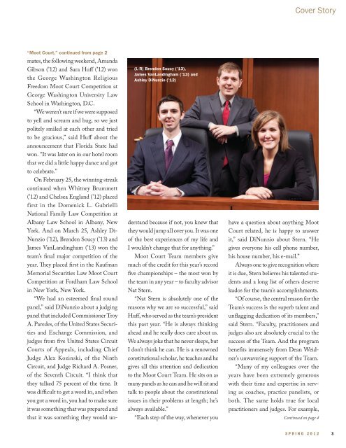 Spring 2012 Florida State Law magazine - Florida State University ...