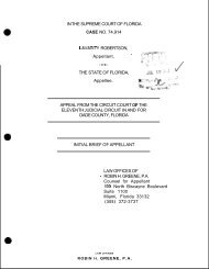 Initial Brief of Appellant - Florida State University College of Law