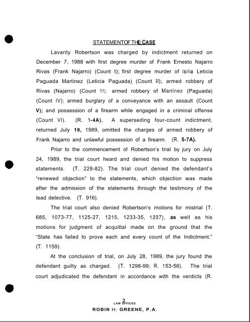 Initial Brief of Appellant - Florida State University College of Law
