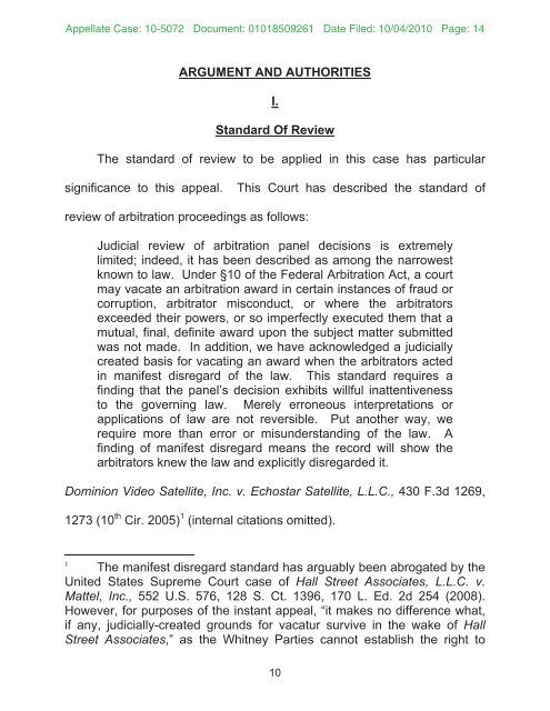 Response to Appellants' Defendants' Opening Brief