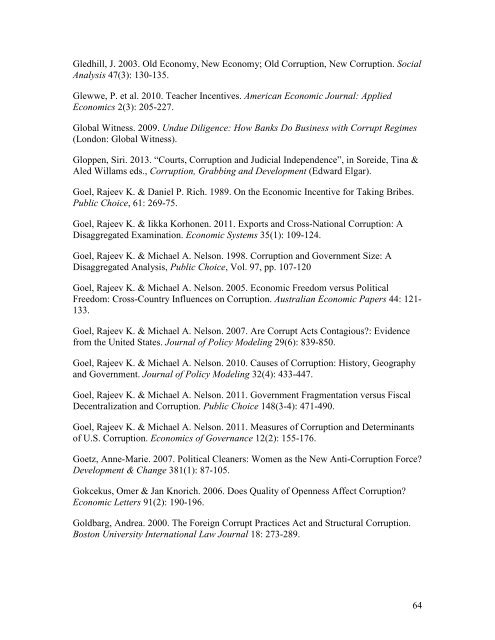 Bibliography on Corruption and Anti-Corruption - Harvard Law School