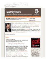 Monday Briefs - 9 September 2013 Issue 442 - Law Society of NSW