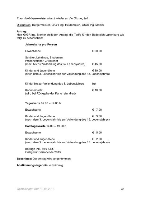 Protokoll über die 16. Geschäftssitzung des - in Laxenburg