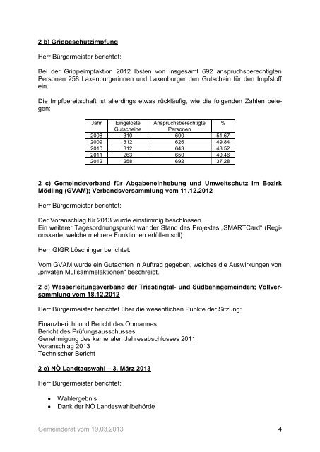 Protokoll über die 16. Geschäftssitzung des - in Laxenburg