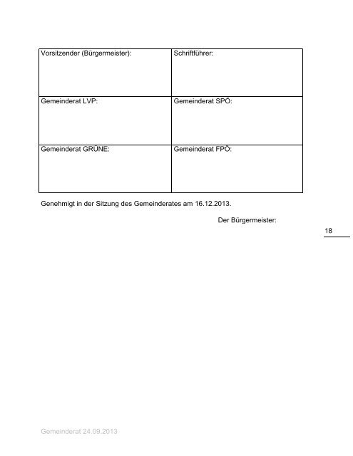 Protokoll über die 18. Geschäftssitzung des ... - in Laxenburg