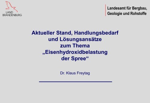 Vortrag IHK Wasserqualität Spree.pdf - LBGR - Brandenburg.de