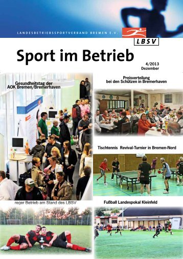 Verbandszeitschrift Sport im Betrieb - Ausgabe 2013/4