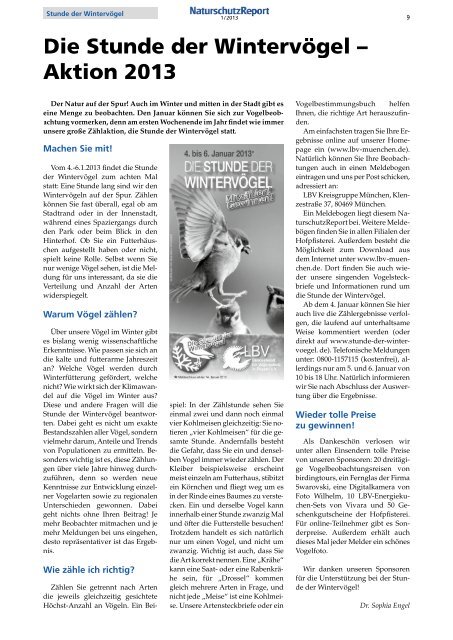 Zeitschrift der LBV-Kreisgruppe München - LBV München