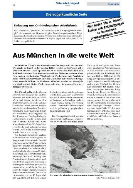 Zeitschrift der LBV-Kreisgruppe München - LBV München