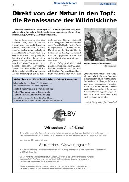 Zeitschrift der LBV-Kreisgruppe München - LBV München