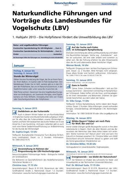 Zeitschrift der LBV-Kreisgruppe München - LBV München
