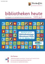 bibliotheken heute - Landesbibliothekszentrum Rheinland-Pfalz