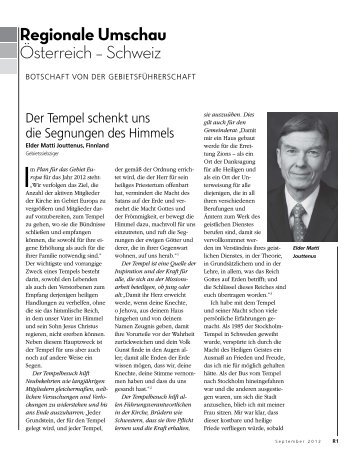 Regionale Umschau Österreich – Schweiz