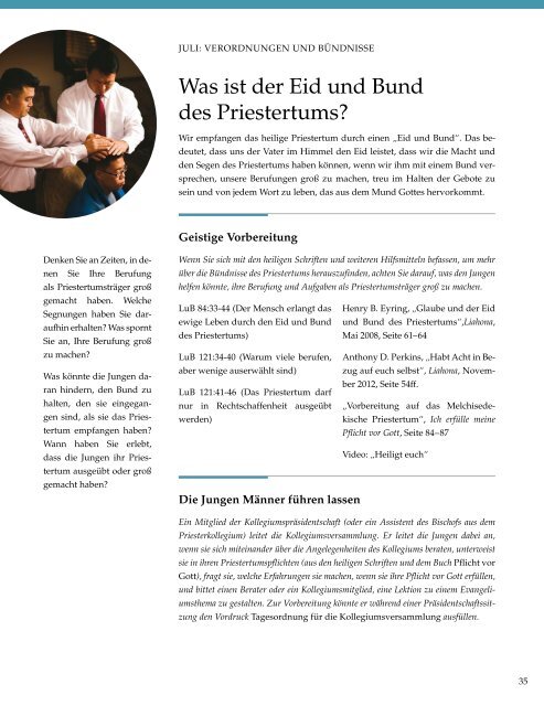 Komm und folge mir nach!: Aaronisches Priestertum 3