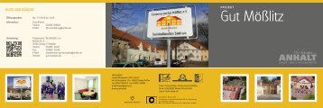 Projekt Gut Mößlitz - Leader Sachsen-Anhalt