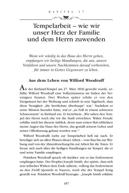 Lehren der Präsidenten der Kirche: Wilford Woodruff - The Church of ...