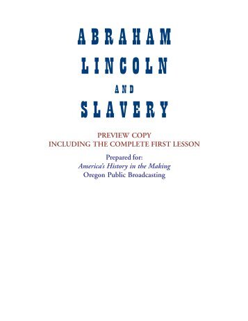 Abraham Lincoln and Slavery (PDF)