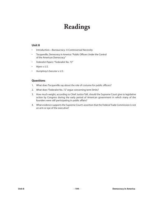 Download Unit 8 Readings, Bureaucracy: A Controversial Necessity