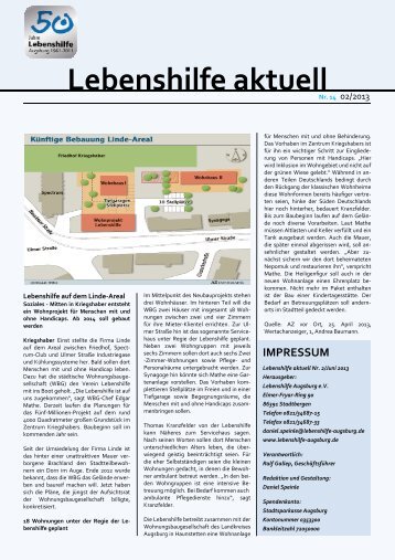 newsletter 2_2013 - Lebenshilfe Augsburg eV