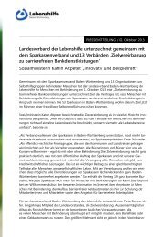 Pressemitteilung / 02. Oktober 2013 - Lebenshilfe Baden-Württemberg