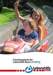 Programm Offene Hilfen 2/2013 - Lebenshilfe Neuss