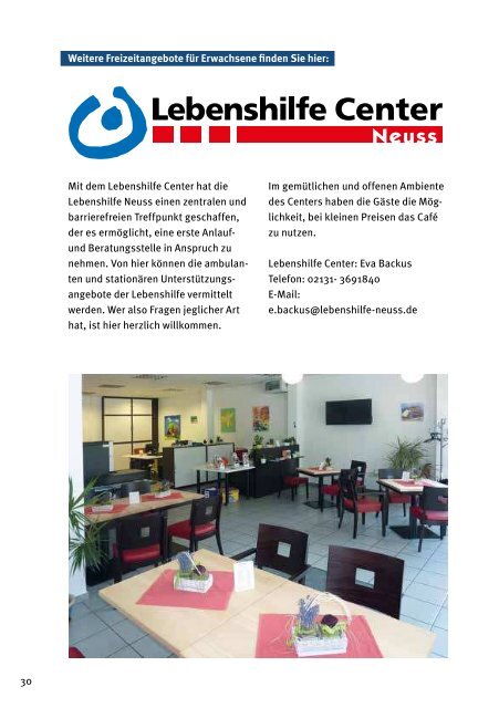 Programm Offene Hilfen 2/2013 - Lebenshilfe Neuss