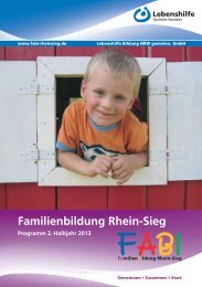 Familienbildung Rhein-Sieg - Lebenshilfe NRW