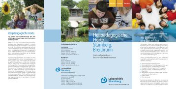 Heilpädagogische Horte Starnberg, Breitbrunn - Lebenshilfe ...