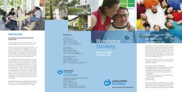 Wohnheime Starnberg - Lebenshilfe Starnberg