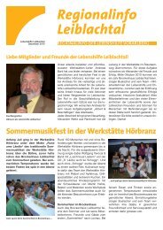 Sommermusikfest in der Werkstätte Hörbranz - Lebenshilfe Vorarlberg