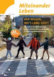 wir wissen, wo's lang geht! - Lebenshilfe Vorarlberg