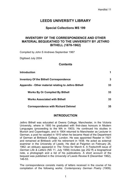 Leeds University Library University Of Leeds