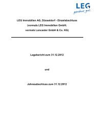 Einzelabschluss der LEG Immobilien AG 2012