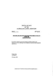 dental board of the australian capital territory - ACT Legislation ...