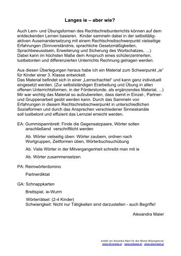 ie-Übungsreihe - Lehrerweb