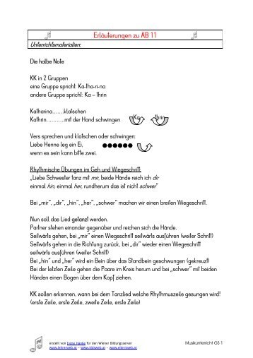 Erläuterungen zu AB 11 - Lehrerweb.at
