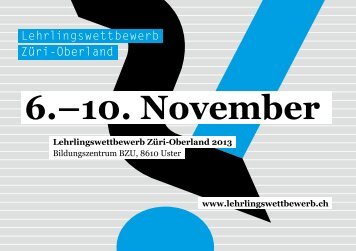 6.–10. November - Lehrlingswettbewerb