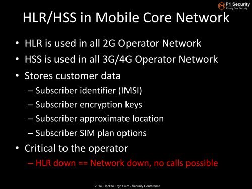 day1_Hacking-telco-equipment-The-HLR-HSS-Laurent-Ghigonis-p1sec