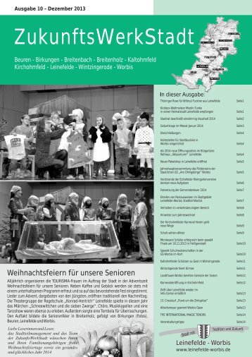 ZukunftsWerkStadt Ausgabe Dezember 2013 - Stadt Leinefelde ...