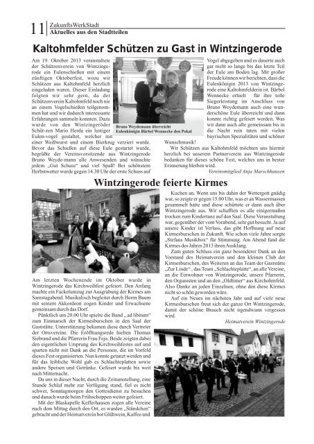 ZukunftsWerkStadt Ausgabe Dezember 2013 - Stadt Leinefelde ...