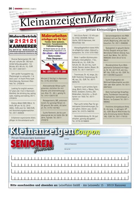 Senioren Journal 01/2013 - LeineVision